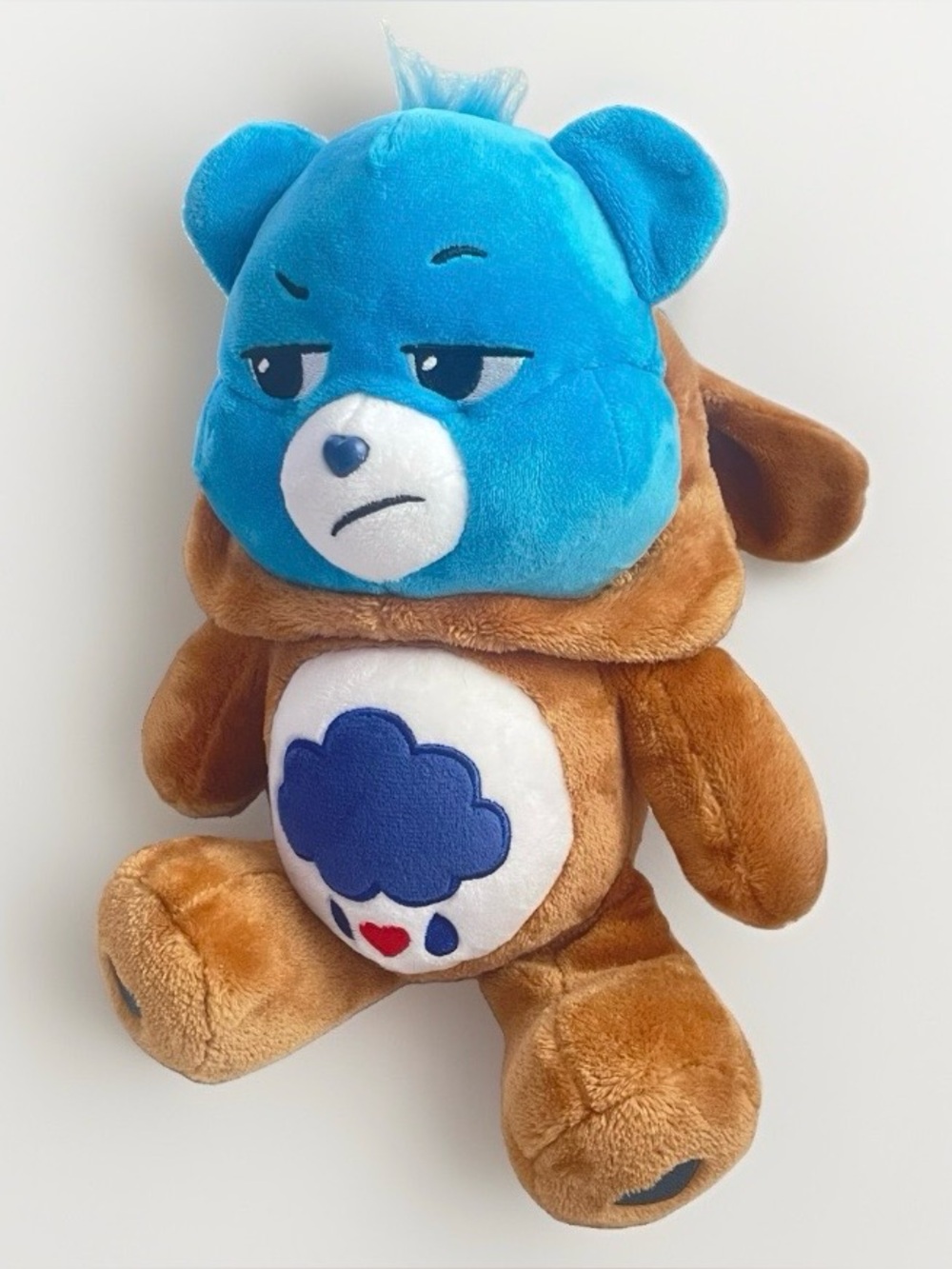Care Bears Blue Grumpy Bear Plush Puppy Dog Hoodie Costume Rain Cloud 12” Soft